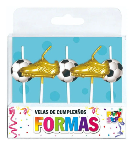 Velas Formas - Set Botines Y Pelotas De Football X 5 Piezas 0
