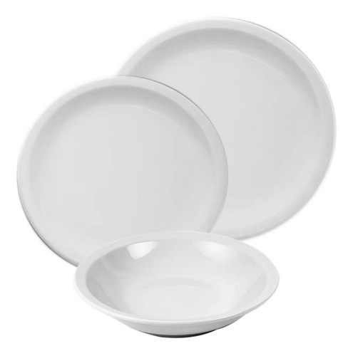 Vajilla Porcelana 12 Pzas Playos + Hondos + Postre Tsuji 450 0