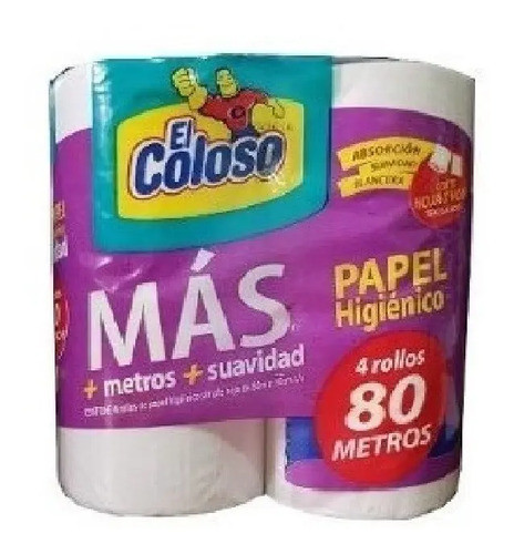 Papel Higienico Bolson 40u. 80mts C/u El Coloso (cod. 6318) 0