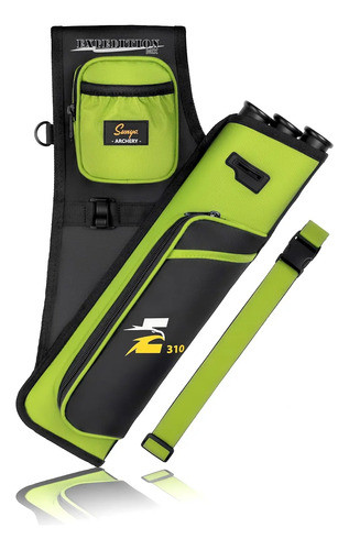 Carcaj De Cadera Con Tres Tubos Porta Flechas Sunya Green. 0