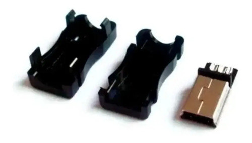 Conector Mini Usb 5 Pines Macho Con Tapa 3 Partes Combo X 30 0