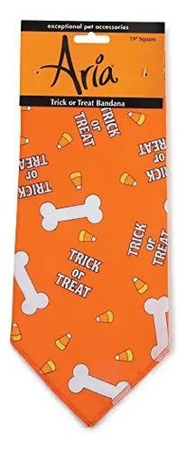 Bandanas Aria Trick-or-treat Para Perros, Color Naranja 0