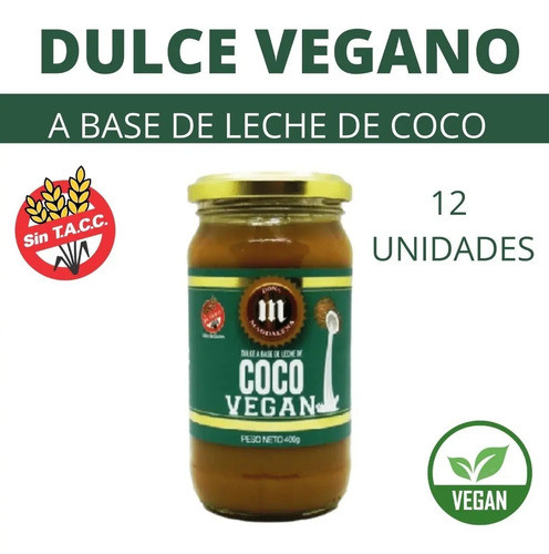 Dulce A Base De Leche De Coco Vegan Doña Magdalena X12 0