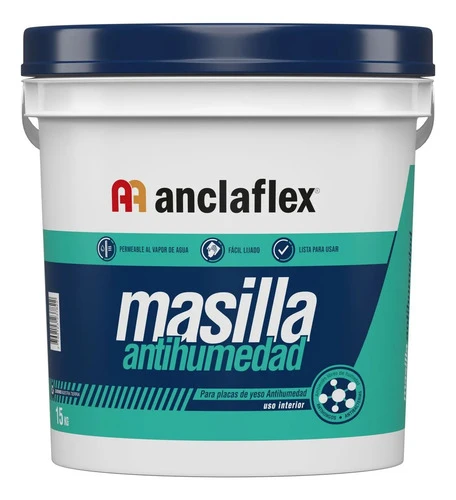 Masilla Antihumedad Anclaflex 15 Kg Placa De Yeso 0