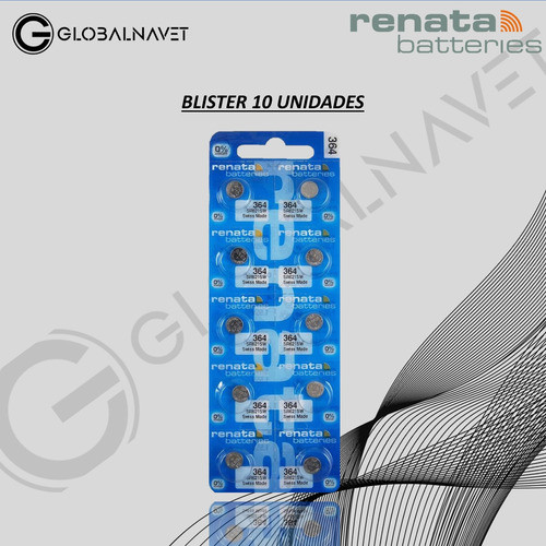10 Pilas 364 Sr621sw Renata 621 Oxido Plata Reloj Suiza 1