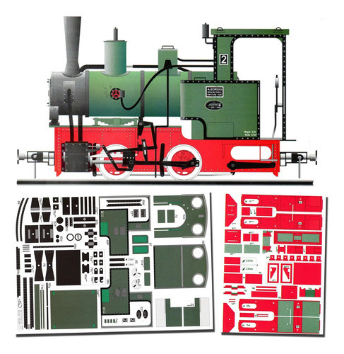 Locomotora Borsig Bn2t Escala 1.25 Papercraft 0