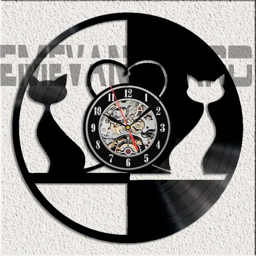 Reloj Gato En Vinilo Ideal Regalo Lleva El 2do. Al 20% Off 1