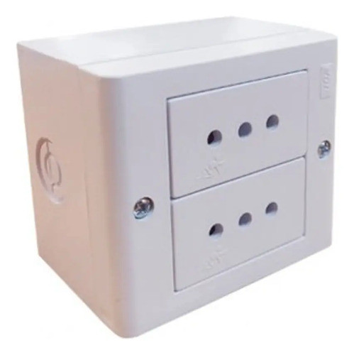 Caja Externa 2 Módulos C/2 Tomas 3 En Línea Sica 0