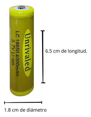 Pila Batería 18650 Recargable 3.7v 4000mah Li-ion 9911b6 1