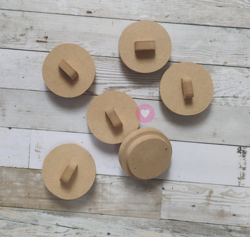Tapa Frasco Mermelada 6cm Diam Madera Mdf 0