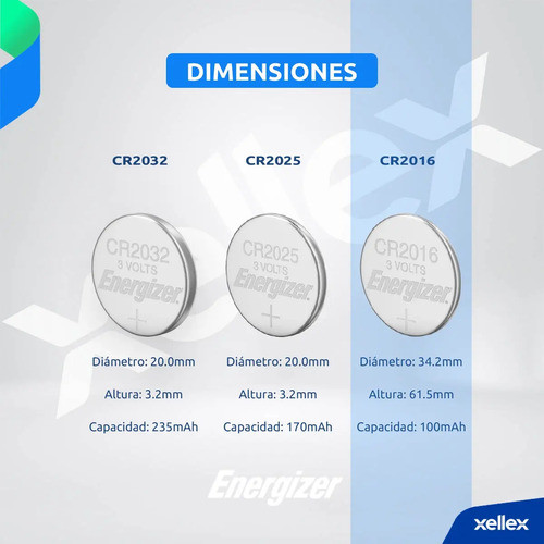 50 X Pilas Boton Cr2016 Energizer 2016 San Martin 1