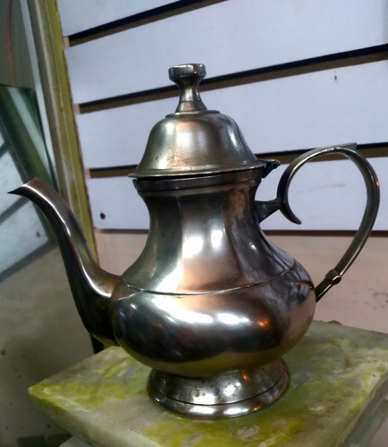 Cafetera De Peltre Antiguo, Sellada Volf 0