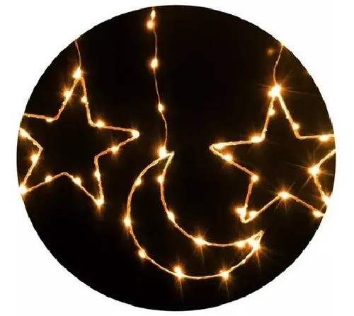 Cortina Led Fantasia Decoracion Eventos 3m Estrellas Y Lunas 0