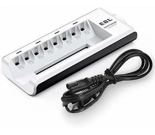 Ebl Smart 8 Bay Aa Aaa Nimh Nicd Cargador De Bateria Recarga 0