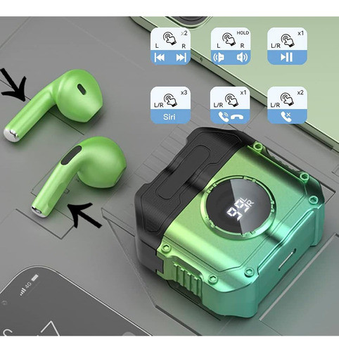 Auriculares Bluetooth V5.3 Auriculares Inalámbricos 65hrs Du 1