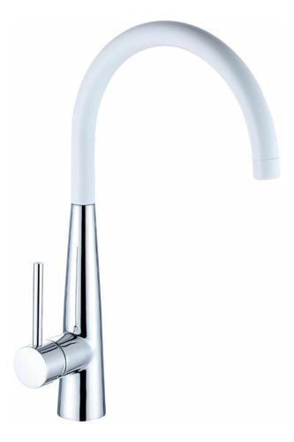 Griferia De Cocina Pico Alto Aqualia Monocomando Blanco 0