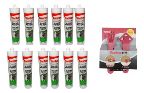 Pack X 12 Cartucho Silicona Blanca De Uso General 0