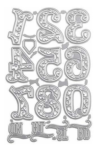 Plantilla Para Troquelado - Números Decorados 4.5cm 0