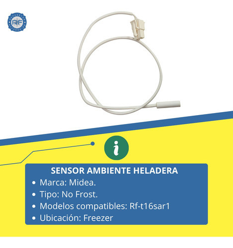 Sensor Ambiente Freezer Heladera Midea Rf-t16sar E2 Original 1