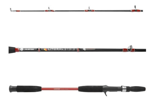 Caña Surfish Litoral 2,10m Rotativo 2tra Maciza Comp Grafito 0
