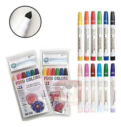 Marcador X12 Tinta Comestible Decoracion Reposteria Belgrano 0