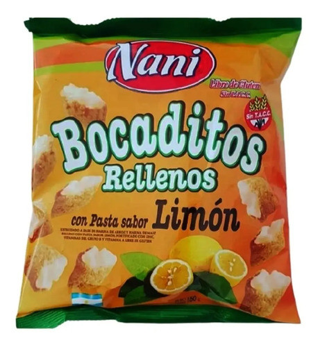 Bocaditos Rellenos Con Pasta De Limon Nani Sin Tacc 150gr 0