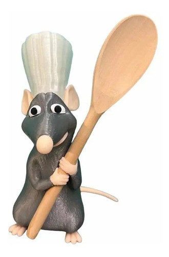 Porta Cuchara Remy Ratatouille + Cuchara De Madera 0