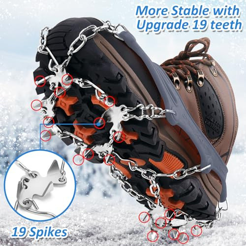 Crampones Para Zapatos Tacos De Traccion Para Hielo. Gris-xl 1