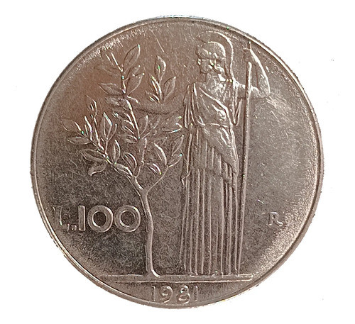 Italia 100 Liras 1981 Excelente Km 96.1 0