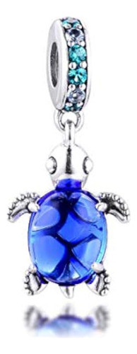 Bolenvi Baby Turtle Blue Bubble Cz 925 Colgante De Abalorio 0