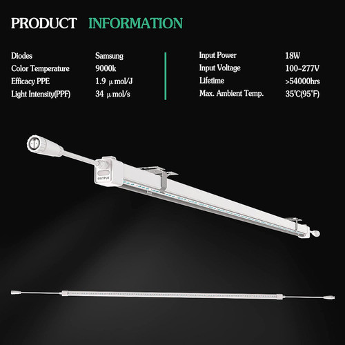 Luz Led Cultivo De Plantas, 36w(2 X 18w), Espectro Comp... 1