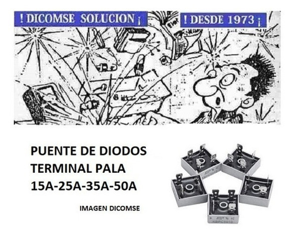 Puente De Diodos 25a 1000v Kbpc Kbpc25 Mb2510 Termin Pala * 0