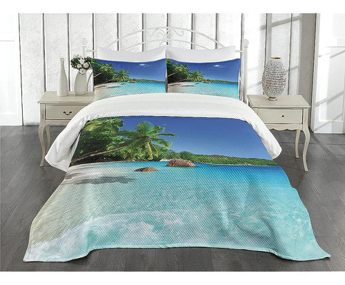 Ambesonne Ocean Bedward, Sunny Horizon Skyline Water Isolate 1