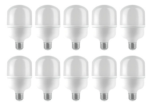 Lampara Led 20w Foco Luz Fria Alta Potencia E27 Set X10 0