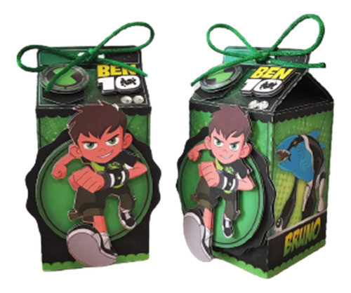 15  Cajitas Milk Box En 3d De Ben 10 0