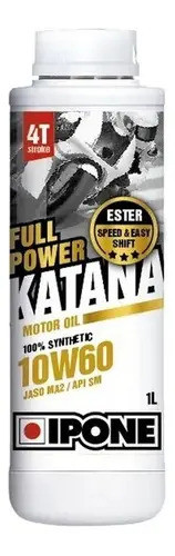 Aceite Ipone 10w60 Katana Full Power 4t Sintetico Rider Pro® 0