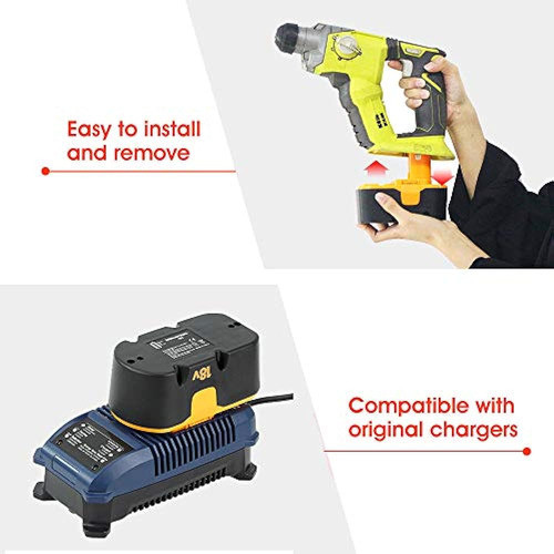 Actualizado 3600mah Reemplace Para Ryobi 18v Batería Nimh On 1