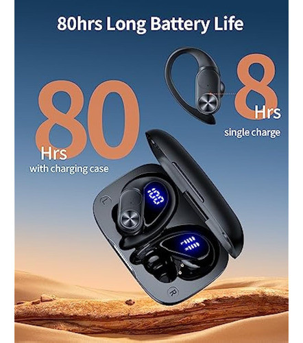 Auriculares Bluetooth Inalámbricos 80 Horas De 1