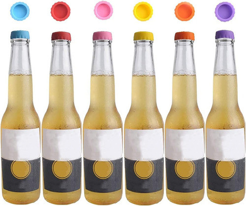 Tapa Silicona Set 5 Botella Colores Cerveza Gaseosa  Trendy 0