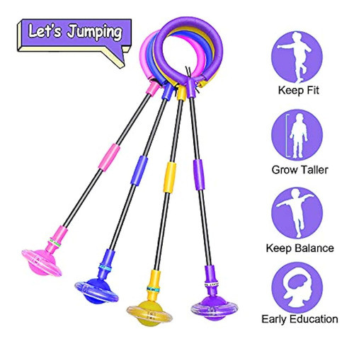 Bebjuil Kids Skip Ball, Tobillo Plegable Skip It Ball Anillo 1