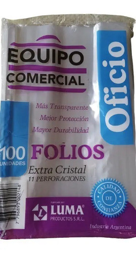 Folios Folio Oficio X400 Unidades Industria Nacional 50micro 1