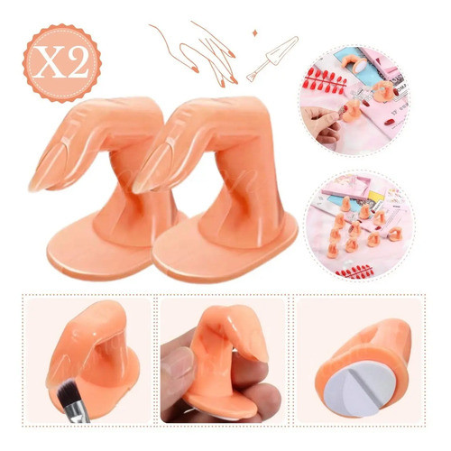 2 Dedos Practica Uñas Esculpidas Manicuria Con Uñas 1