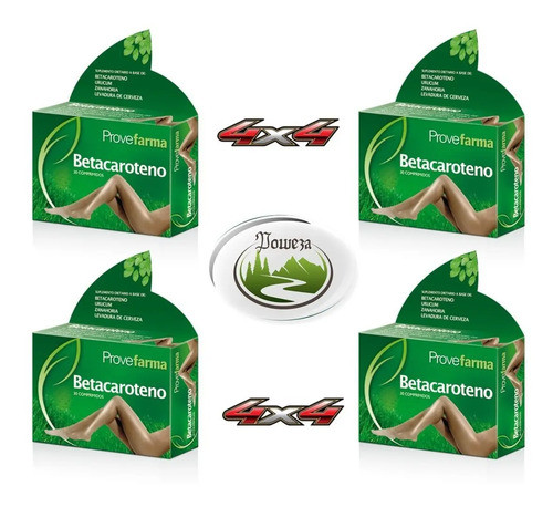 Poweza Pack 4x4 Betacaroteno Bronceado Total X 4 Cajas!! 0