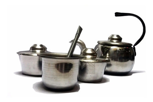 3 Juego Mates Aluminio Infantil Set Mate Infantil Kaosimport 0