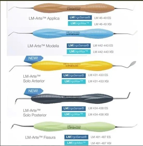 Kit Espatulas Dentales Para Composite 5 Unid Simil Lmarte 0