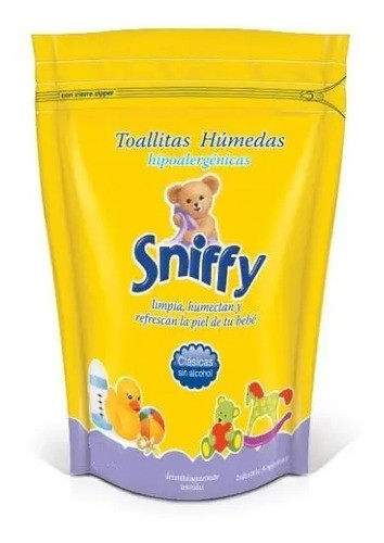 Toallitas Húmedas Sniffy Hipoalergenicas 5 Packs X 50 U 0