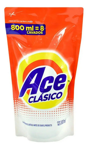 Jabón Líquido Para Ropa Ace 800 Ml Promo 2 X 1 1
