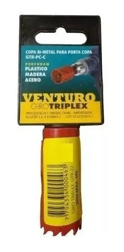 Sierra Copa Venturo Giro Triplex 38mm Acero Madera Original 0