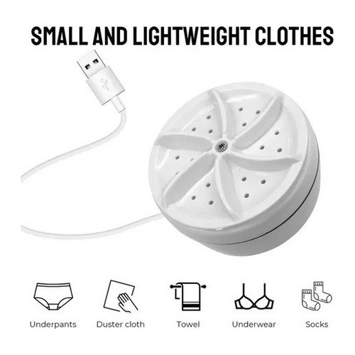 Mini Lavarropas Portatil Usb Lavadora Giratoria Ultrasonica 1