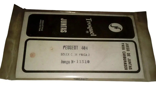 Juego Juntas Carburador Peugeot 404 Solex 1 Boca C34 Pbica 2 0